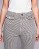 River Island River Island gingham denim capri pants in black - 4