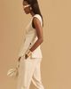 River Island River Island gingham shell top in cream-White - 2