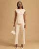 River Island River Island gingham shell top in cream-White - 3