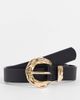 River Island River Island hammered buckle belt in black - 1