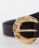 River Island River Island hammered buckle belt in black - 2