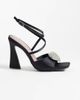 River Island River Island heat seal heart detailed heels in black - 1