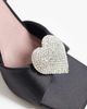 River Island River Island heat seal heart detailed heels in black - 3
