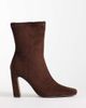 River Island River Island heeled stretch boots in dark brown - 1