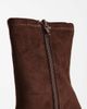 River Island River Island heeled stretch boots in dark brown - 2