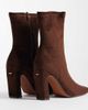 River Island River Island heeled stretch boots in dark brown - 4