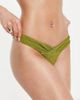River Island River Island high leg bikini bottoms in khaki-Green - 1