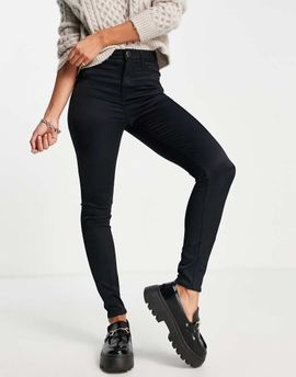 River Island River Island high rise skinny sasha jeans in satin black