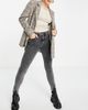 River Island River Island high rise skinny sculpt acid wash jean in black - 1