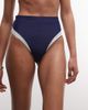 River Island River Island high waisted color block bikini bottoms in navy - 3