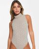 River Island River Island honeycomb texture body in beige-Neutral - 4