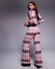 River Island River Island knit argyle print pants in pink - part of a set - 2