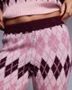 River Island River Island knit argyle print pants in pink - part of a set - 3