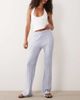 River Island River Island knit wide leg cable knit pants in blue - part of a set - 1