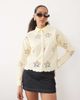 River Island River Island lace cutwork shirt in yellow - 1