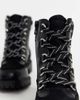 River Island River Island lace up flat hiker boot in black - 3