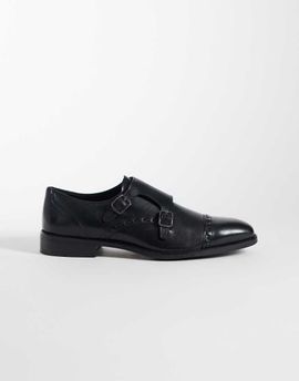 River Island River Island leather monk shoes in black
