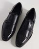 River Island River Island leather monk shoes in black - 3