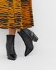 River Island River Island leather woven boots with pointed toe in black - 3