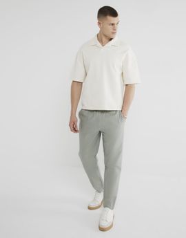 River Island River Island linen blend pull-on pants in light green