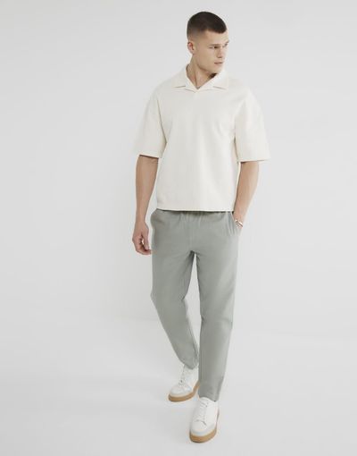 River Island River Island linen blend pull-on pants in light green