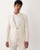 River Island River Island linen look suit jacket in light stone-Neutral - 1
