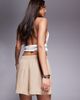 River Island River Island linen mix shorts in stone-Neutral - 4