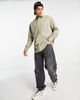 River Island River Island long sleeve 1/2 placket shirt in green - 2
