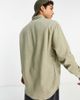 River Island River Island long sleeve 1/2 placket shirt in green - 4