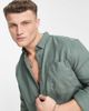River Island River Island long sleeve crepe shirt in green - 3