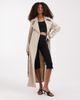 River Island River Island longline trench coat in cream-White - 1