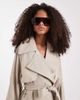 River Island River Island longline trench coat in cream-White - 2