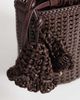 River Island River Island metal handle woven bucket bag in brown - 3