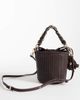 River Island River Island metal handle woven bucket bag in brown - 4