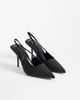 River Island River Island pinstripe slingback heeled pumps in black - 2