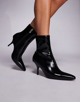 River Island River Island pointed toe heeled ankle boots in black