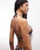 River Island River Island polka dot bikini top in brown - 4
