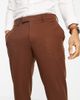 River Island River Island relaxed flannel suit pants in brown-White - 4