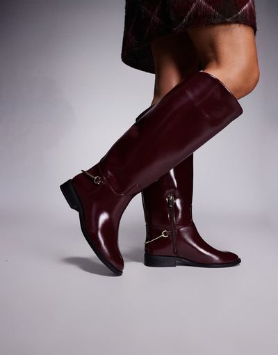River Island River Island riding knee boots in red