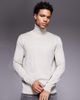 River Island River Island roll neck knitted sweater in ecru-Neutral - 1