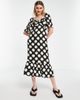 River Island River Island ruched tea midi dress in black floral - 1