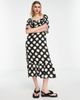 River Island River Island ruched tea midi dress in black floral - 2