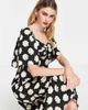 River Island River Island ruched tea midi dress in black floral - 4