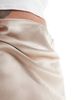 River Island River Island satin bias maxi skirt in gold - 2