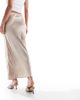 River Island River Island satin bias maxi skirt in gold - 3
