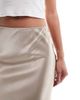 River Island River Island satin bias maxi skirt in gold - 4