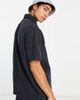 River Island River Island short sleeve zip through shirt in washed black - 2