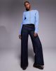 River Island River Island shoulder pad detailing knit cardigan in light blue - 3