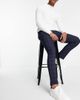 River Island River Island skinny check pants in navy - 1