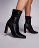 River Island River Island square heel stretch boots in black - 1
